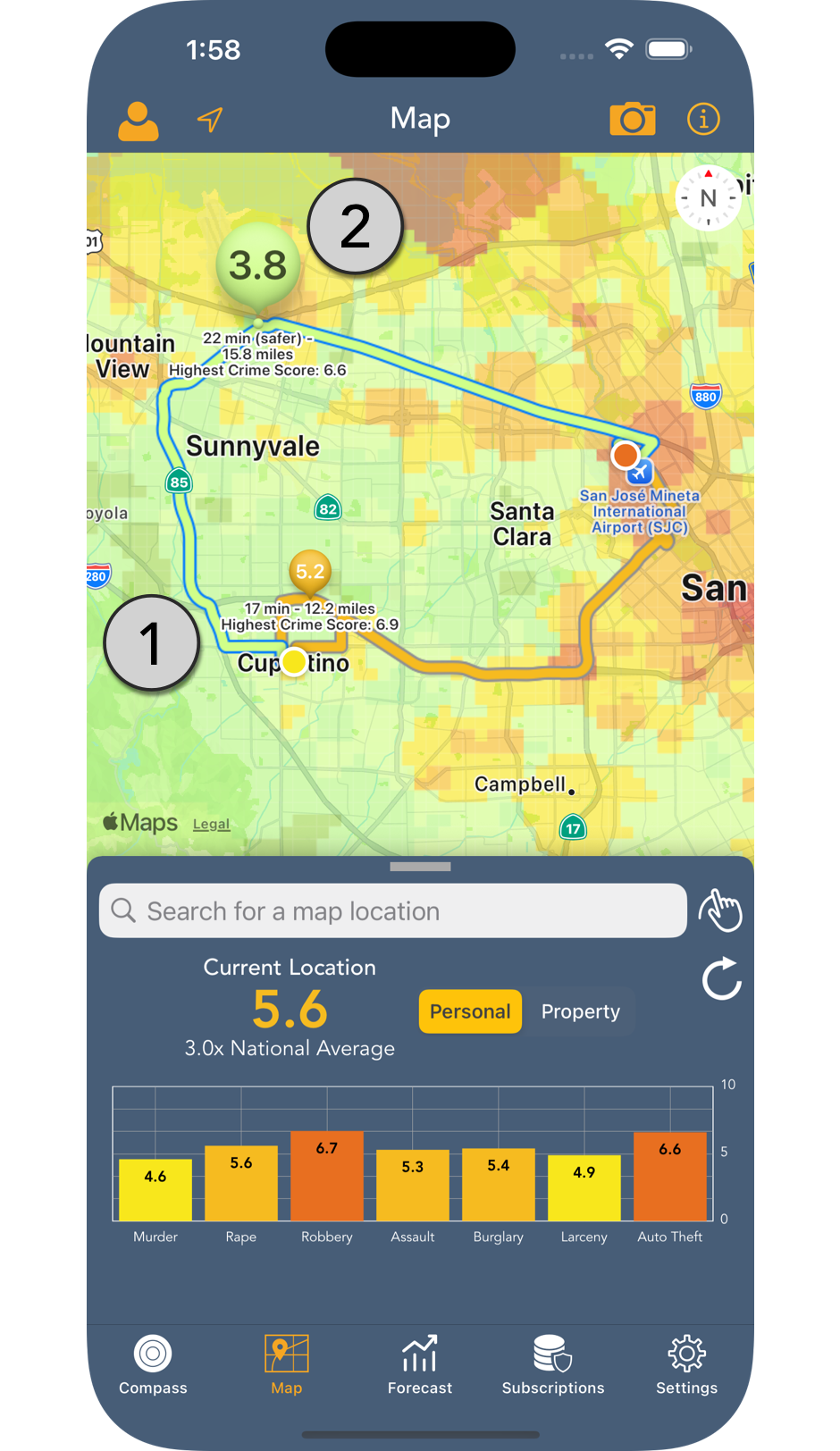 Crime Routing Features